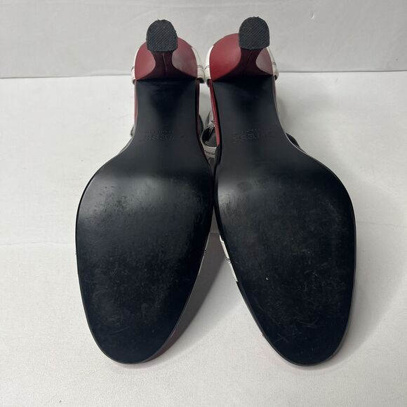 Guess by Marciano Black Red Leather Slingback 4.5” Heels Women’s Size 10M - Picture 7 of 10